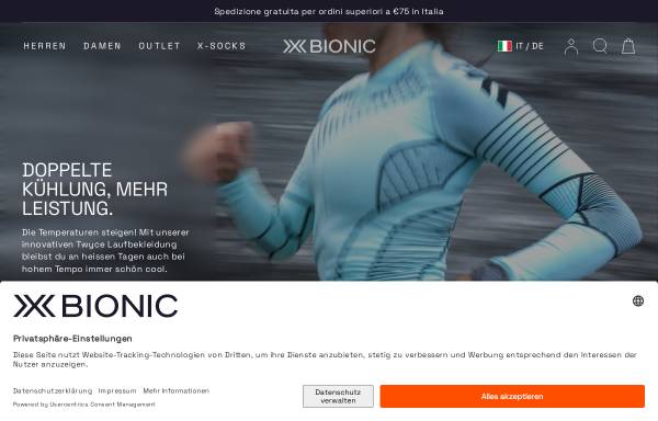 Vorschau von www.x-bionic.de, X-Bionic, X-Technology Swiss GmbH