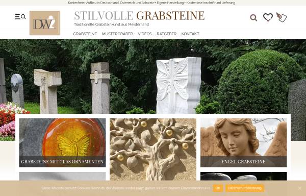 Vorschau von www.stilvolle-grabsteine.de, Stilvolle Grabsteine, Dipl.-Ing. Dierk Werner