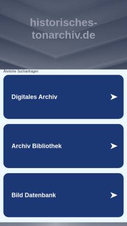 Vorschau der mobilen Webseite www.historisches-tonarchiv.de, Deutsches Historisches Tonarchiv