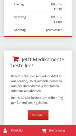 Vorschau der mobilen Webseite pelikanapotheke.de, Pelikan Apotheke
