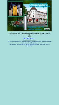 Vorschau der mobilen Webseite www.a4com.de, A4 - Computer und Informationssysteme, Inh. René Fleischer