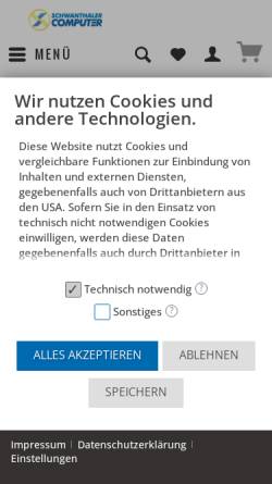 Vorschau der mobilen Webseite www.schwanthaler-computer.de, Schwanthaler Computer Vertriebs GmbH