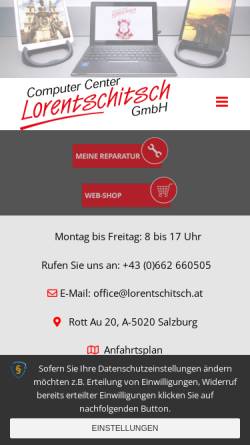 Vorschau der mobilen Webseite www.lorentschitsch.at, Computer Center Lorentschitsch GmbH