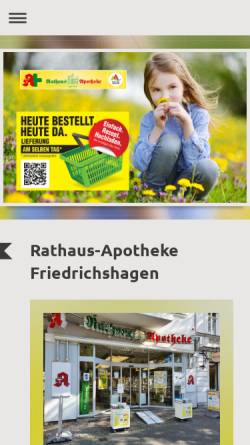Vorschau der mobilen Webseite www.rathausapotheke.net, Rathaus-Apotheke