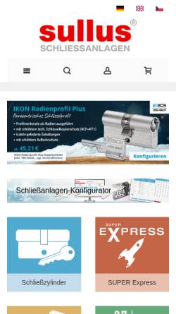 Vorschau der mobilen Webseite www.sullus.de, Sullus electronic UG (haftungsbeschränkt)