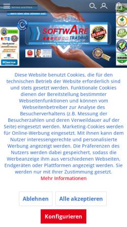 Vorschau der mobilen Webseite www.software-trading.de, Software Trading