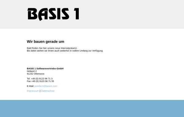 Vorschau von www.basis1.com, Basis 1 Softwarevertriebs GmbH