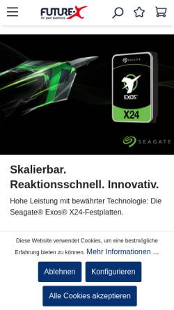 Vorschau der mobilen Webseite www.future-x.de, Future-X Software GmbH