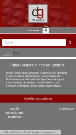 Vorschau der mobilen Webseite www.volker-doerk.de, Oxid Shop