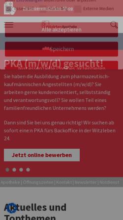 Vorschau der mobilen Webseite www.witzleben-apotheke.de, Witzleben-Apotheke