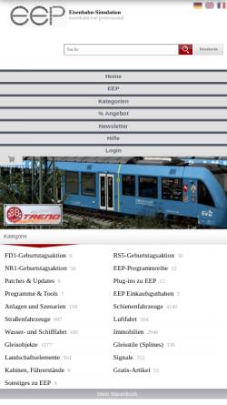 Vorschau der mobilen Webseite eepshopping.de, EEP-Shop, Trend Redaktions- und Verlagsgesellschaft mbH