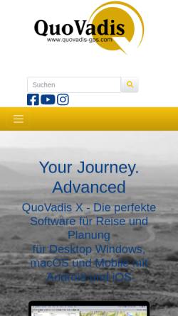 Vorschau der mobilen Webseite www.quovadis-gps.de, QuoVadis Software GmbH