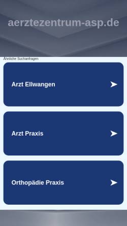 Vorschau der mobilen Webseite www.aerztezentrum-asp.de, Ärztezentrum Axel Springer Passage