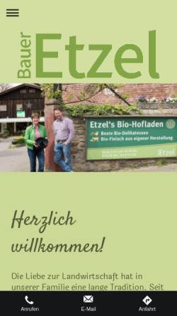 Vorschau der mobilen Webseite www.bauer-etzel-shop.de, Bauer Etzel Vertriebs GmbH