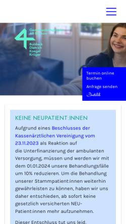 Vorschau der mobilen Webseite praxis-alt-buckow.de, Praxisgemeinschaft Alt-Buckow