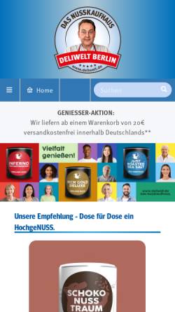 Vorschau der mobilen Webseite www.deliwelt.de, Deliwelt, Michael Franke & Josef Korkor GbR