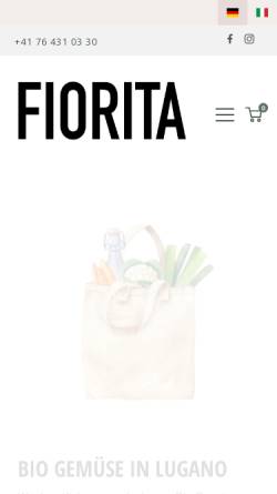 Vorschau der mobilen Webseite fiorita.ch, Fiorita GmbH
