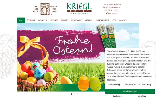 Vorschau von kriegl.com, Kriegl Essig