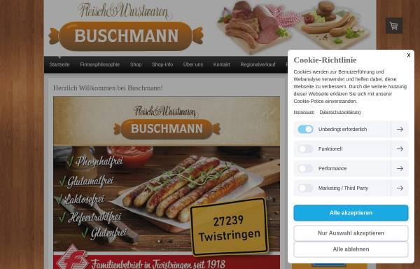 Vorschau von www.buschmann-wurst.de, Wurstfabrikation Walter Buschmann