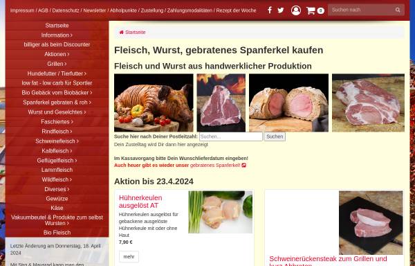Vorschau von www.fleisch24.at, Fleischerei Kollecker Wien - fleisch24.at