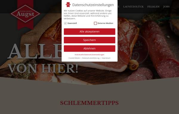 Vorschau von www.sachsen-kulinarisch.de, Fleischerei Augst GmbH