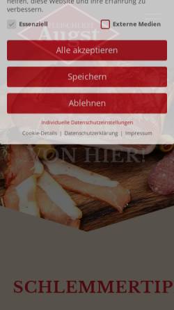Vorschau der mobilen Webseite www.sachsen-kulinarisch.de, Fleischerei Augst GmbH