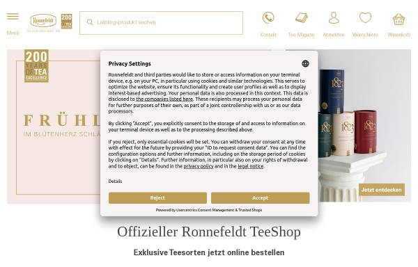 Ronnefeldt Tee Online-Shop