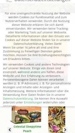 Vorschau der mobilen Webseite www.teeblaetter-shop.de, Teeblätter-Versand, Roland Gehweiler