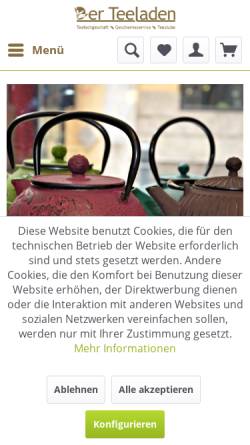 Vorschau der mobilen Webseite www.der-teeladen-leipzig.de, Teeladen Leipzig, Kertscher und Hämmerling GbR