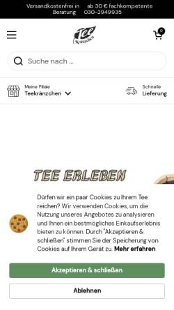Vorschau der mobilen Webseite teekraenzchen.eu, Teekränzchen, Olaf Makosch