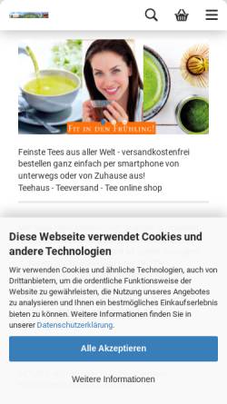 Vorschau der mobilen Webseite www.teaandmore.at, Tea and more, Gerhard Haugeneder