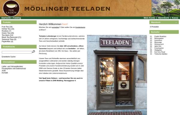 Vorschau von www.teeladen.at, Mödlinger Teeladen
