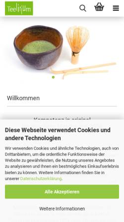 Vorschau der mobilen Webseite www.teelirium.de, Teelirium, Florian Rosch