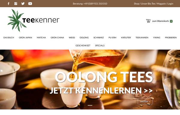 Vorschau von www.teekenner.de, Teekenner GmbH