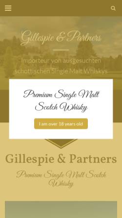Vorschau der mobilen Webseite www.gillespiepartners.com, Gillespie und Partners GmbH