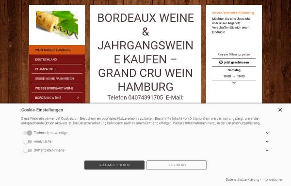 Vorschau von weinankauf-weinversand.de, Weinversand Michael Butcher in Hamburg