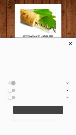 Vorschau der mobilen Webseite weinankauf-weinversand.de, Weinversand Michael Butcher in Hamburg