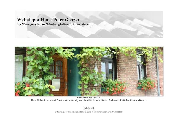 Vorschau von www.weindepot-gietzen.de, Weindepot Hans-Peter Gietzen