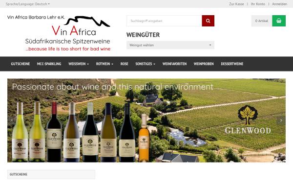 Vorschau von www.xn--sdafrikanische-weine-online-i3c.de, Vin Africa Südafrika Vinothek im MTV Heidelberg