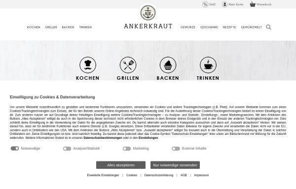 Vorschau von www.ankerkraut.de, Ankerkraut GmbH