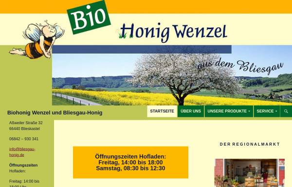 Vorschau von biohonig-wenzel.de, Biohonig Wenzel