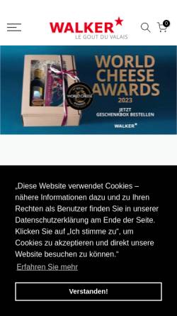 Vorschau der mobilen Webseite vallisdelicia.ch, Arnold Walker AG