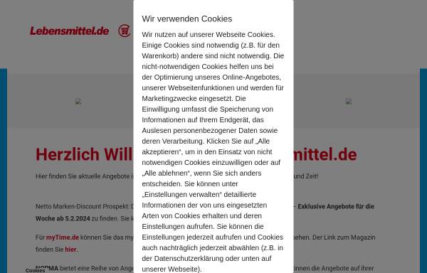 Vorschau von www.lebensmittel.de, ECola GmbH