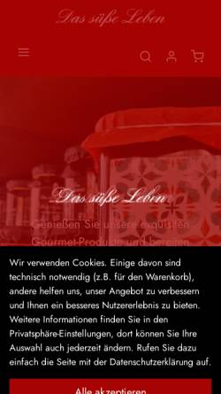 Vorschau der mobilen Webseite das-suesse-leben.de, Das süße Leben, Ingrid Lang
