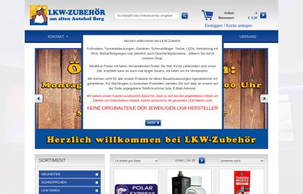 Vorschau von www.lkw-zubehoer.de, LKW-Zubehör GmbH