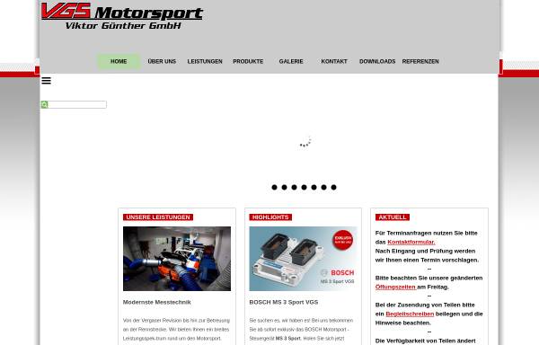 Vorschau von www.vgs-motorsport.com, Viktor Günther GmbH