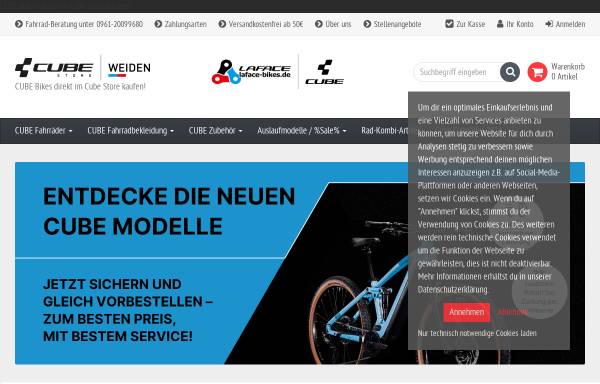 Vorschau von www.laface-bikes.de, Lauf- und Fahrradcenter GmbH