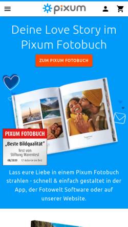 Vorschau der mobilen Webseite www.pixum.de, Diginet GmbH & Co. KG