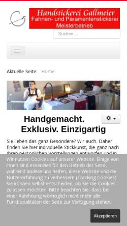 Vorschau der mobilen Webseite www.handstickerei.info, Handstickerei Gallmeier.