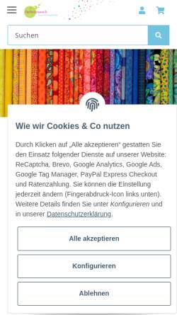 Vorschau der mobilen Webseite farbenrausch.biz, Farbenrausch, Manuela Fuchs